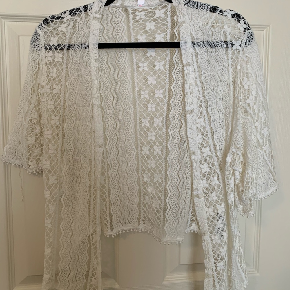 White lace cardigan